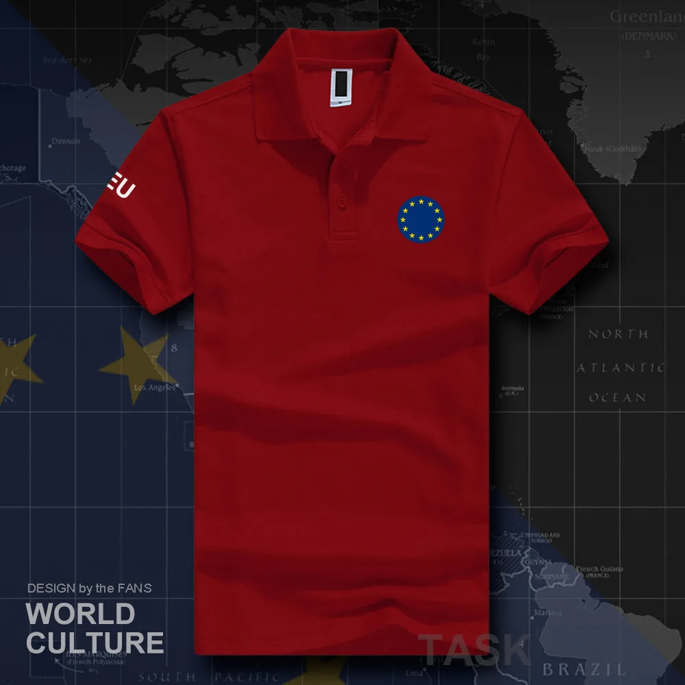 European Union United in Diversity EU EUR  polo shirts men short sleeve brands printed for country 2019 cotton nation team 20