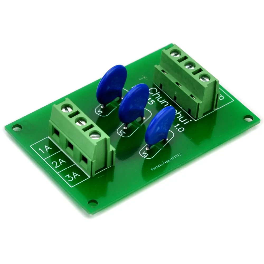 3 Channels Individual 60V SIOV Varistor Board, Surge Suppressor Protection SPD.