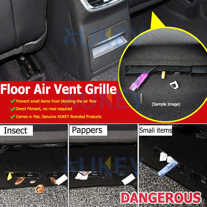 For Holden Chevrolet Chevy Trax Tracker 13-19 Under Seat Rear Heater Floor AirConditioner Duct Grille Vent Outlet Cover Frame