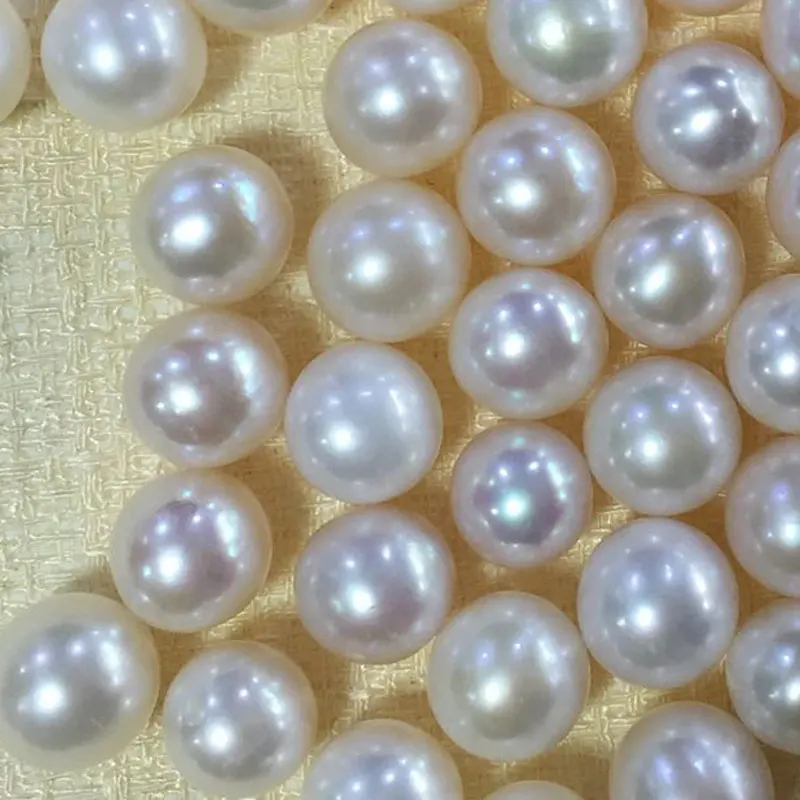 

20 Pcs 7-8mm Dark Green Natural Love Wish Pearl Party Gift Oyster Round Loose Colored Pearls