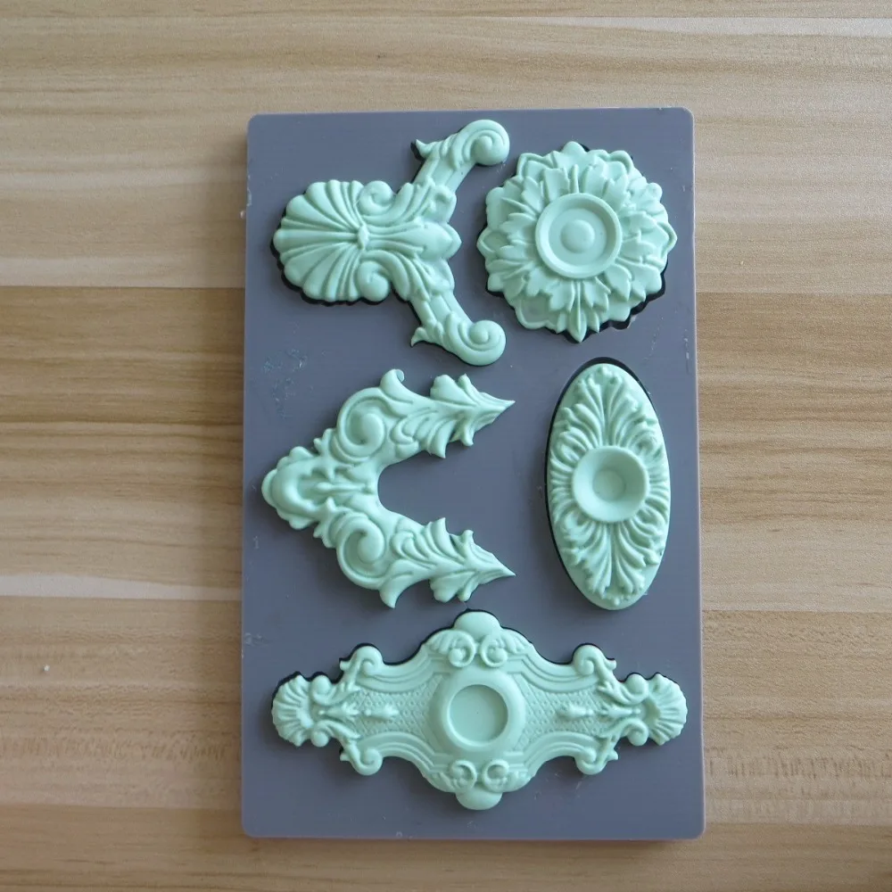 Flower retro art plant foliage silicone fandont mold Silica gel moulds Chocolate molds candy mould cake baking decoration tools