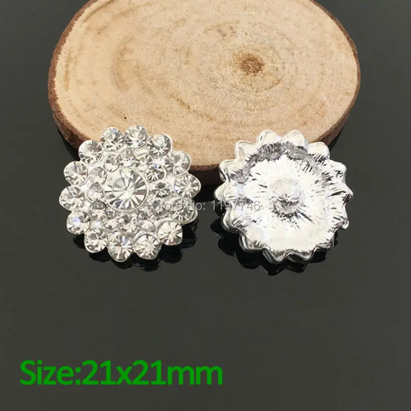 10pcs Crystal 21mm Rhinestone Christmas Snowflake Flower Wedding Dress Button Flatback Decor Accessories Embellishments Crafts