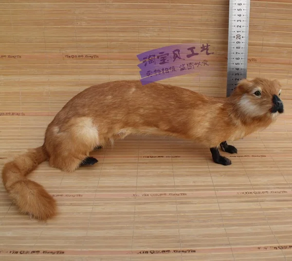 

big new simulation Weasel toy polyethylene & furs Weasel doll gift about 40x11x15cm 2565