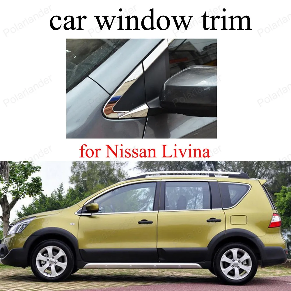 For N-issan Livina Exterior Car Accessoires  Car Styling  Window Trim Stainless Steel Decoration Strip