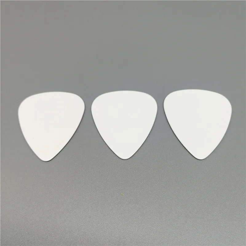 Popular Solid Pure White Celluloid Guitar Picks, Blank Printing, Electric Guitar Plectrum, 100Pcs Lot