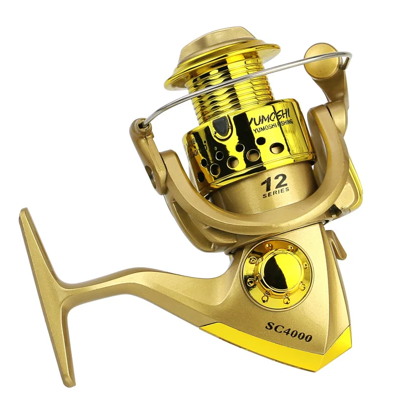 Lida Fish brand new champagne gold SC1000-7000 series folding 12BB left / right hand fishing reel