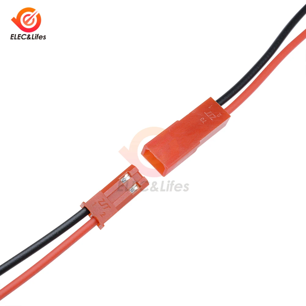 كابل موصل ذكور وإناث JST ، بطارية RC BEC ، مروحية ، DIY ، طائرة بدون طيار FPV ، كوادكوبتر ، 2 دبوس ، 100 ، 50