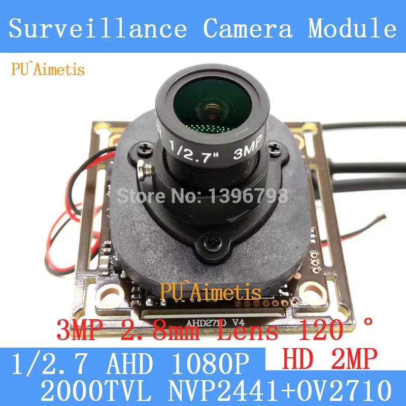 PU`Aimetis 2MP 1920*1080P AHD CCTV 1080P mini Camera Module 2000TVL 2.8mm wide-angle 120degree surveillance camera ODS/BNC Cable