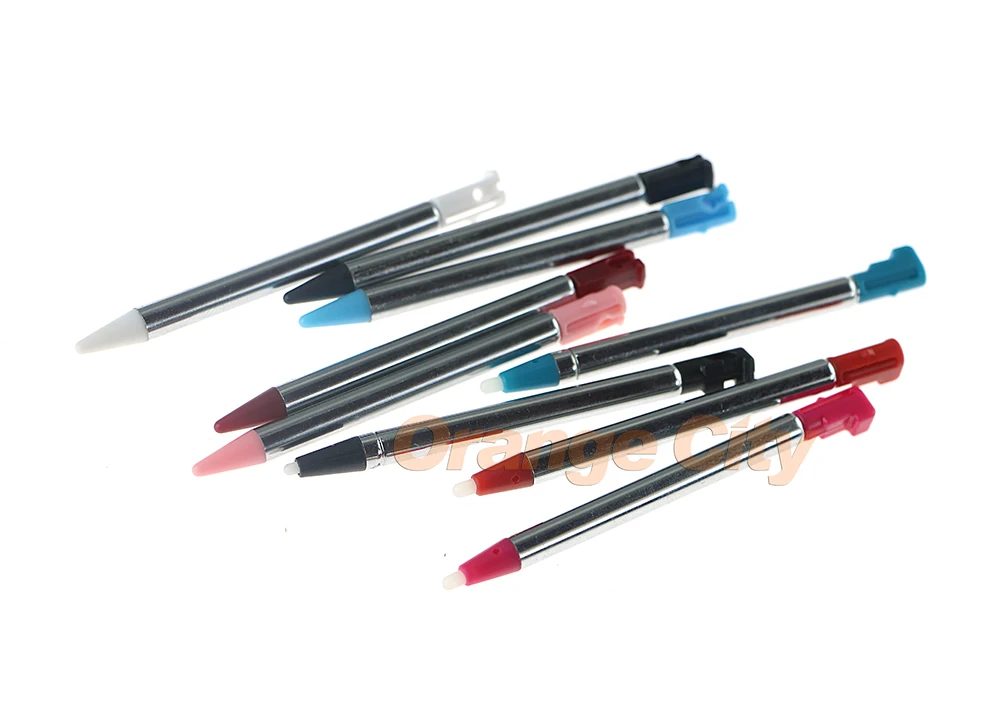 50pcs Wholesale Metal Retractable Extendable Touch Screen Stylus Pen for 3DS