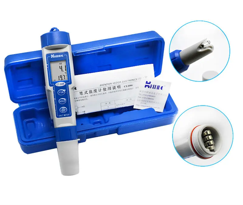 

0-5.0% Portable Salinometer Pen Type Digital Salinity Meter Chemical Pharmaceutical Pool Food Water Quality Salt Value Tester