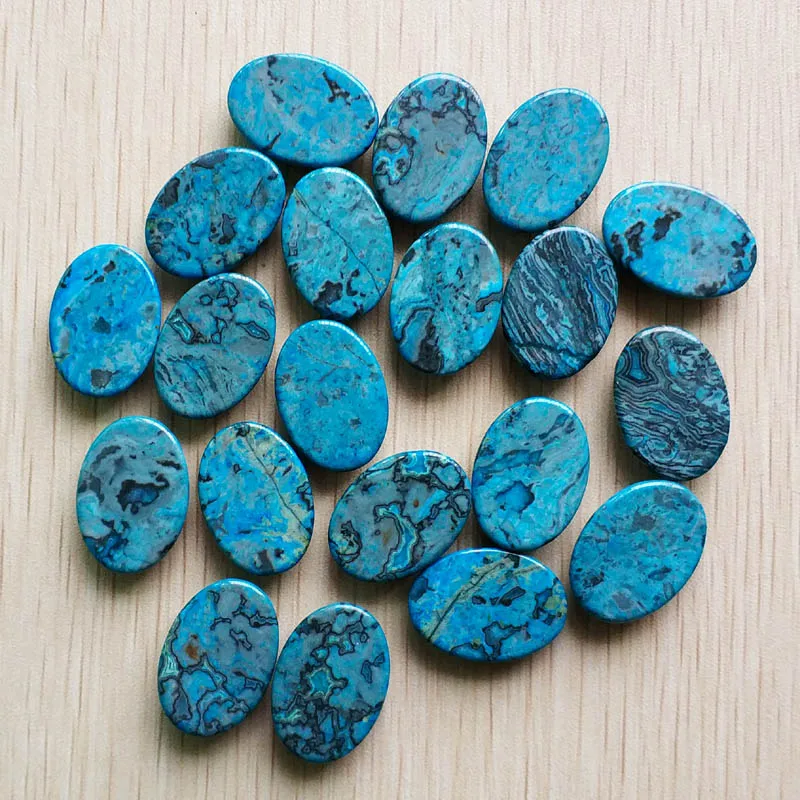 Wholesale 20pcs/lot new fashion high quality natural blue onyx Oval CAB CABOCHON stone beads for jewelry making 18x25mm free