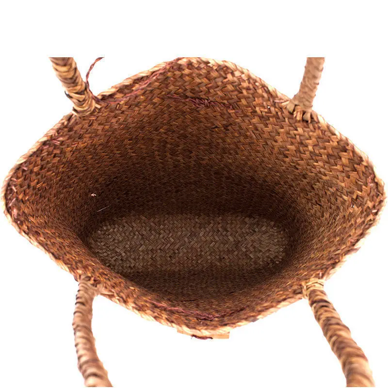 Knitted Straw Bag For Women Tote Summer Bohemia Women\'s Handbags Solid Shoulder Beach Bag Shopping