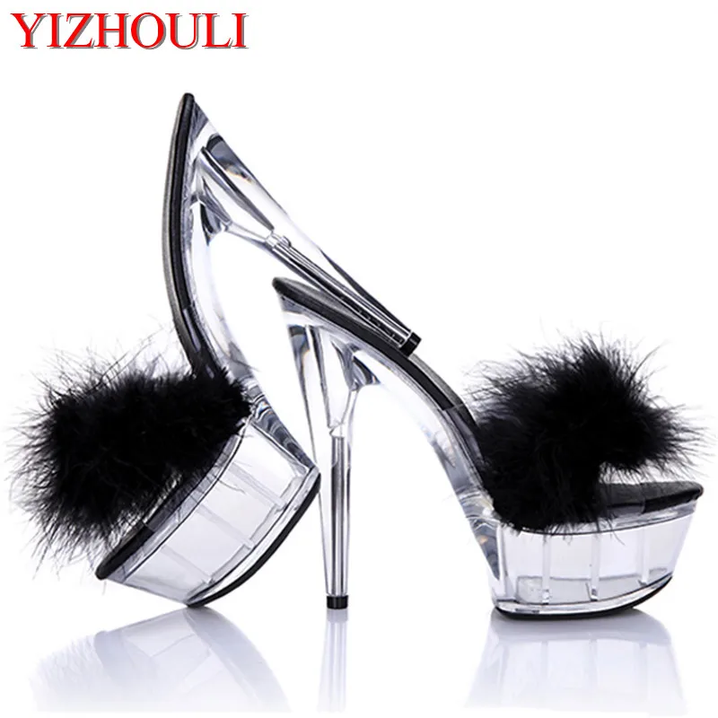 15 CM High Heels Slippers Club Night Shoes Sexy Pole Dancing Shoes Platform Women's Shoes Dance Shoes