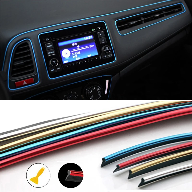 

Car Interior Moulding Strips Decoration Line Auto Accessories For KIA Rio Ceed Sportage Mazda 3 6 Cx-5 Peugeot 206 307 308 207