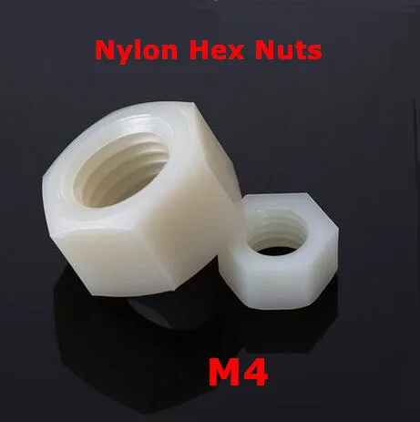 

1000pcs M4 Nylon Hexagon Nuts Metric Thread Plastic Nut Insulation Hex Nuts Fastener