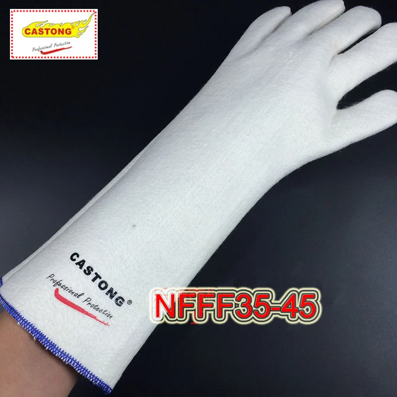 CASTONG 300 degree High temperature gloves 45CM Lengthen fire gloves oven Baking welding Anti-scald safety gloves working