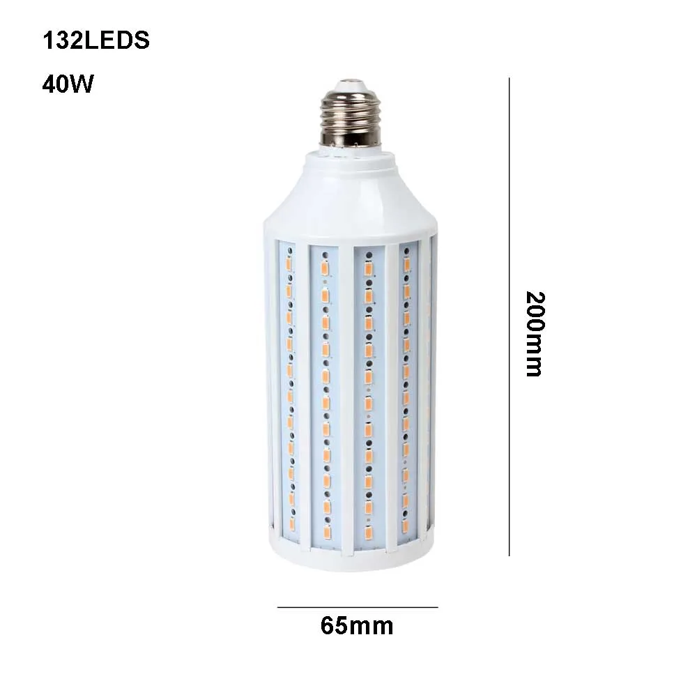 Imagem -02 - Led Milho Luz Super Brilhante Lâmpada Led E27 E40 40w 50 60 80 110v 220v Lâmpadas de Milho Iluminação Pingente Lustre Holofotes