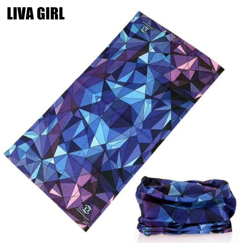 Liva Girl Fashion Printed Headband Bandana Scarf Multifunctional Seamless Face Mask Tube Ring Scarf Men Women Accessories