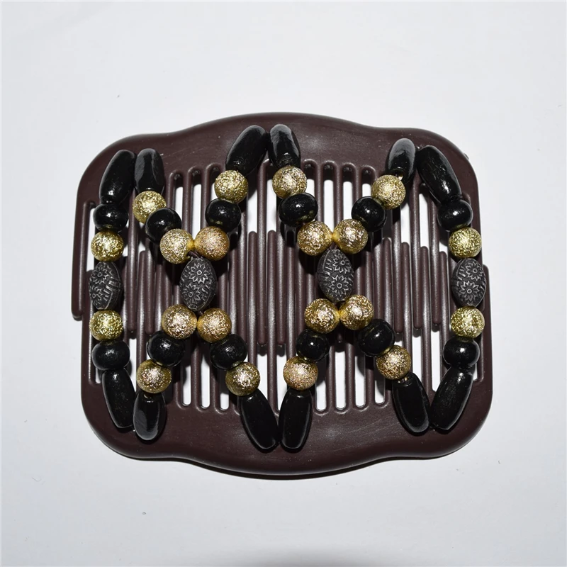 standard comb golden and black  beads 20pcs/lot  african butterfly magic comb