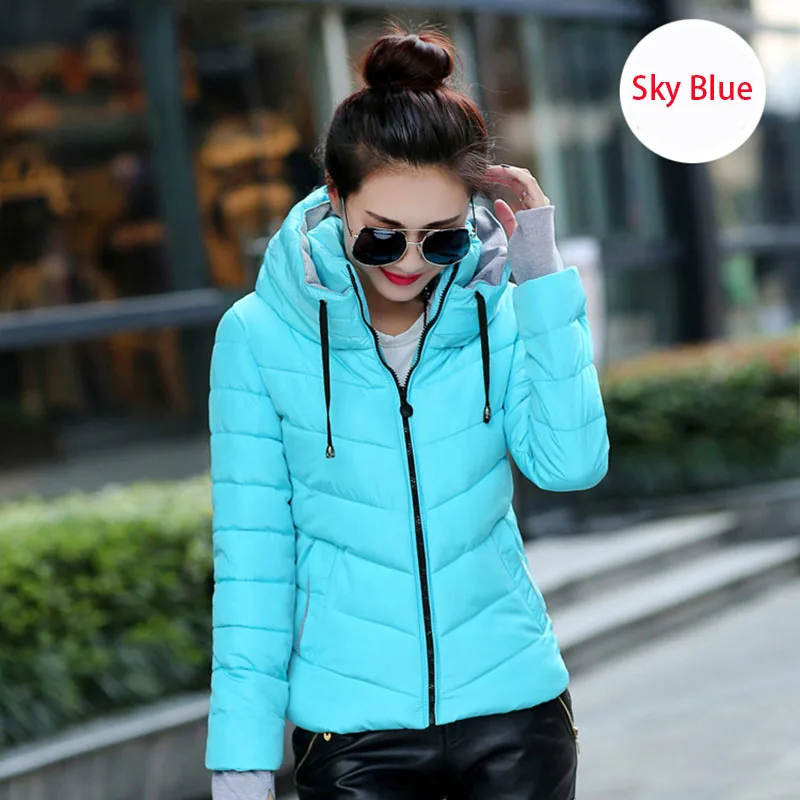 Women Autumn Winter Jacket Warm Parkas Plus 2018 New Ladies Thicken Short Outerwear Stand Collar Cotton Padded Female Slim Coats