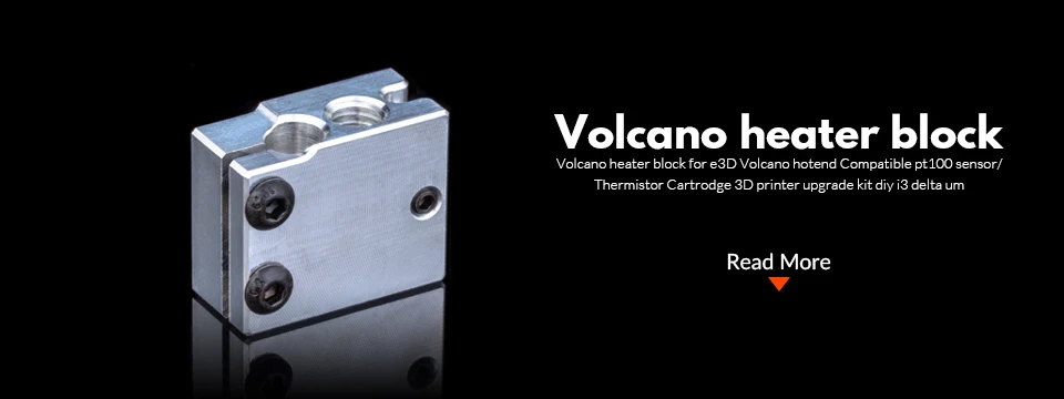 Volcano-Heizblock für Volcano Hotend, kompatibel mit PT100-Sensor/Thermistor-Kartusche, 3D-Drucker-Upgrade-Kit, DIY I3 Delta UM – Detail 1