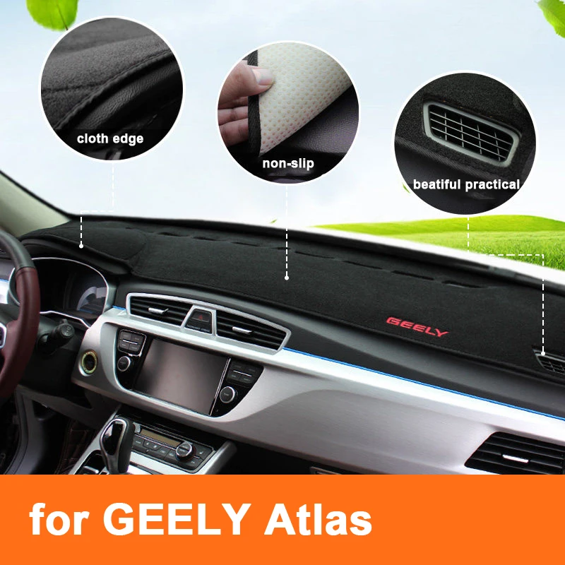 For GEELY Atlas Proton X70 2016 2017 2018 2019 2020 2021 Car Dashboard Cover Dash Mat Sun Shade Dash Board Pad Carpet LHD