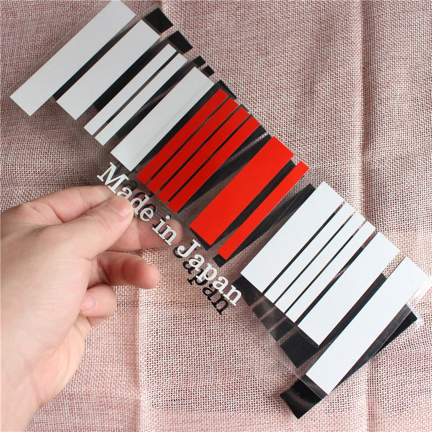 New 9x25cm Made in Japan Flag Bar Code Car Stickers PVC Decal Styling For TOYOTA NISSAN HONDA SUBARU MAZDA MITSUBISI SUZUKI