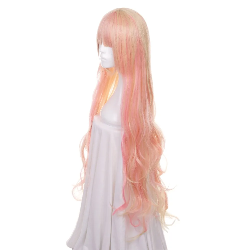 

ccutoo 120 см Macross Sheryl Розовая Блондинка Микс Волнистый Длинный Синтетический Парик Термостойкое Волокно Косплей Костюм Парики Волосы