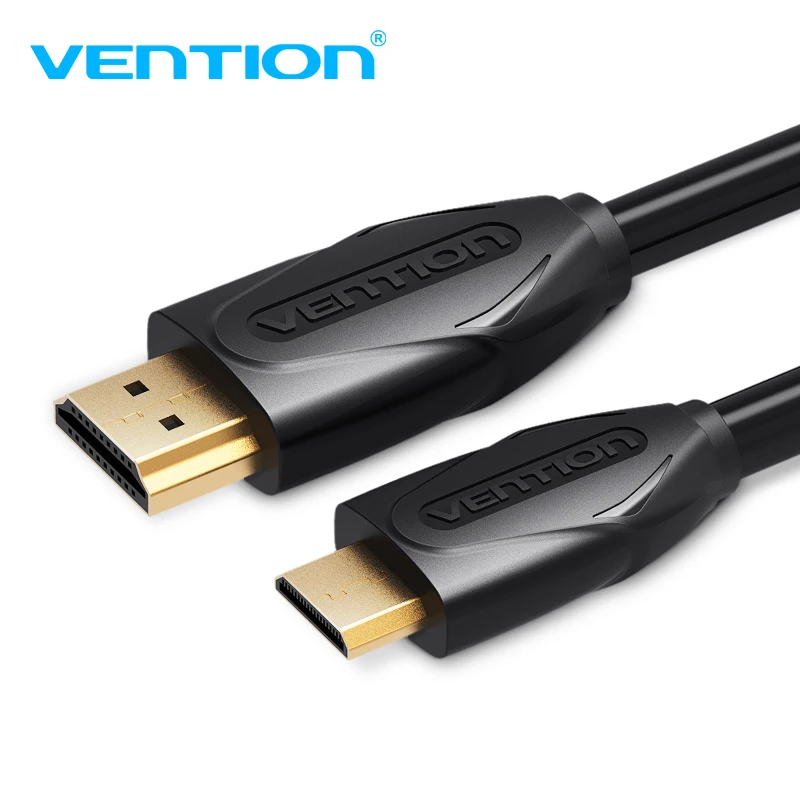 Vention Mini kabel HDMI do HDMI Pozłacany kabel 1080P Mini HDMI 1m 1.5 2m do tabletu Kamera MP4 DVD Kabel HDMI Pozłacany