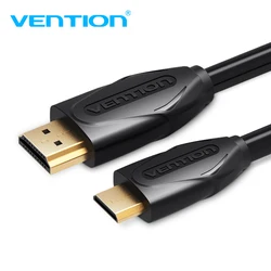 Vention Mini kabel HDMI do HDMI Pozłacany kabel 1080P Mini HDMI 1m 1.5 2m do tabletu Kamera MP4 DVD Kabel HDMI Pozłacany