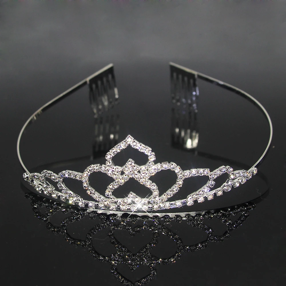 7 Style Princess Crystal Tiara Bridal Headband Kid Girl Prom Crown With Combs Party Accessories Wedding Crown Hair Jewelry Gift