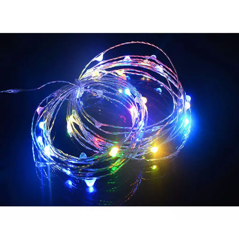 5M 10M LED Bendable Silver Wire Fairy String Lights Tree Branch Twigs 1A power
