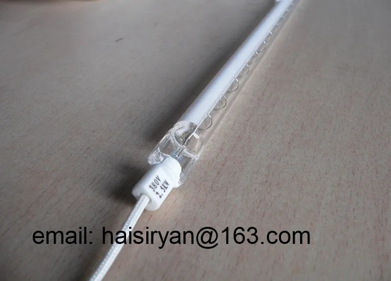 customize white plate IR emitter short wave heater bulbs halogen quartz infrared heating tube for paint dryer