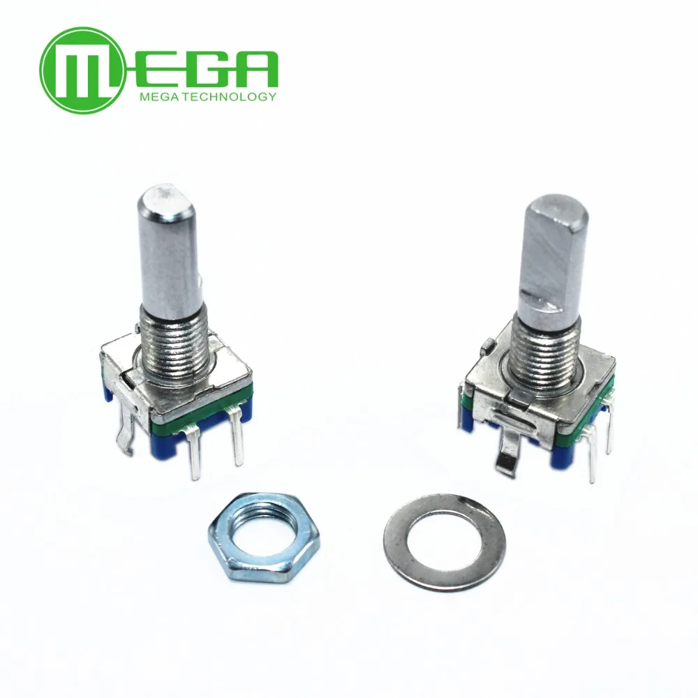20pcs Rotary encoder,code switch/EC11/digital potentiometer,with switch,5Pin, handle length 15mm 20mm