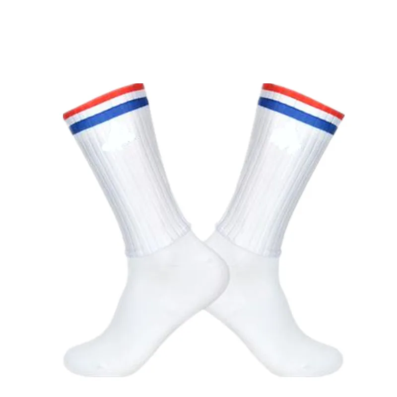 Rutschfeste Silikon-Sommer-Aero-Socken Whiteline Radsocken Herren Fahrrad Sport Laufsocken Calcetines Ciclismo