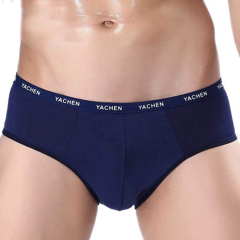 Hot Bamboo Fiber Men Breathable Underwear Sexy Comfortable Solid Briefs High Elasticity Male Underpants Cueca Calzoncillos