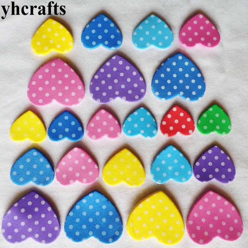 1bag/LOT,Spot heart foam stickers Early learning educational toys Wall fridge stickers Home decoration Birthday gifts DIY craft