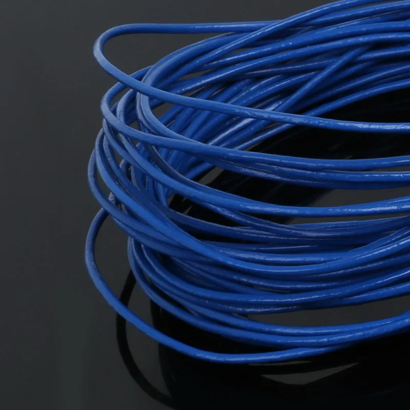 5M/strand 1mm Round Real Leather Jewelry Cord/wire/thread/string Beading Cords For Necklace Bracelet DIY Jewelry Findings