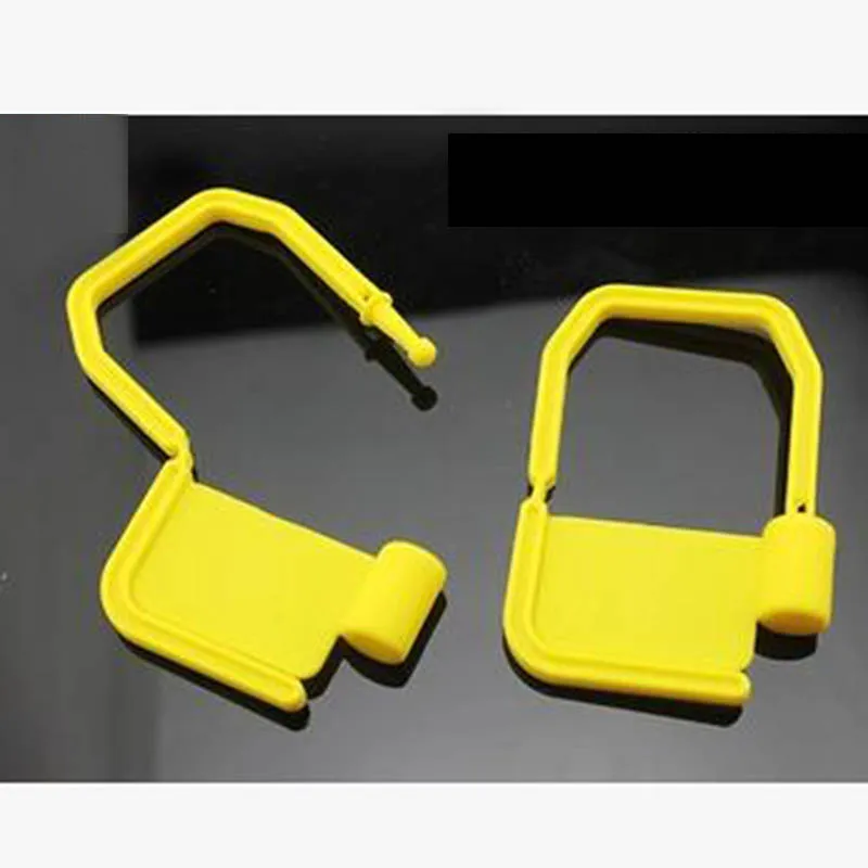 20pcs Disposable plastic padlock seal label 65*45mm for hospital tag logistics clothes