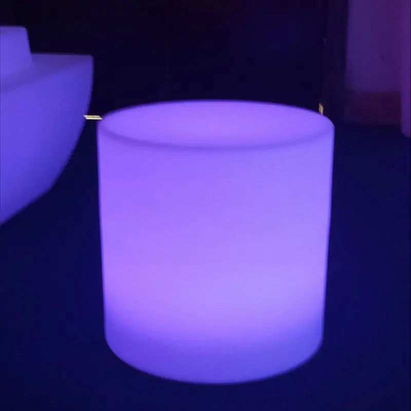 

Rechargeable Cylindrical Cube/Led Seat/Led Glow Cube Led Bar Stool Grden Outdoor Chair Free shipping 4pcs/Lot