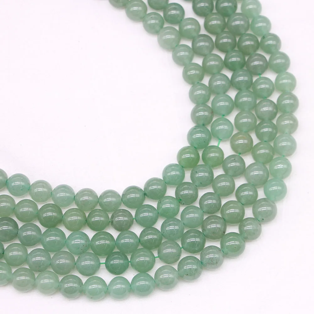 4 6 8 10 12 mm Natural Green Aventurine Stone Bead Round Loose Spacer Beads For Jewelry Making Findings DIY Bracelet Wholesale