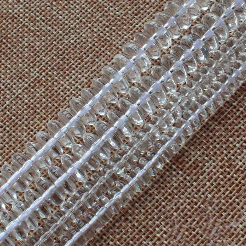 Wholesale White Clear Quartz 4-9mm Rondelle Beads15