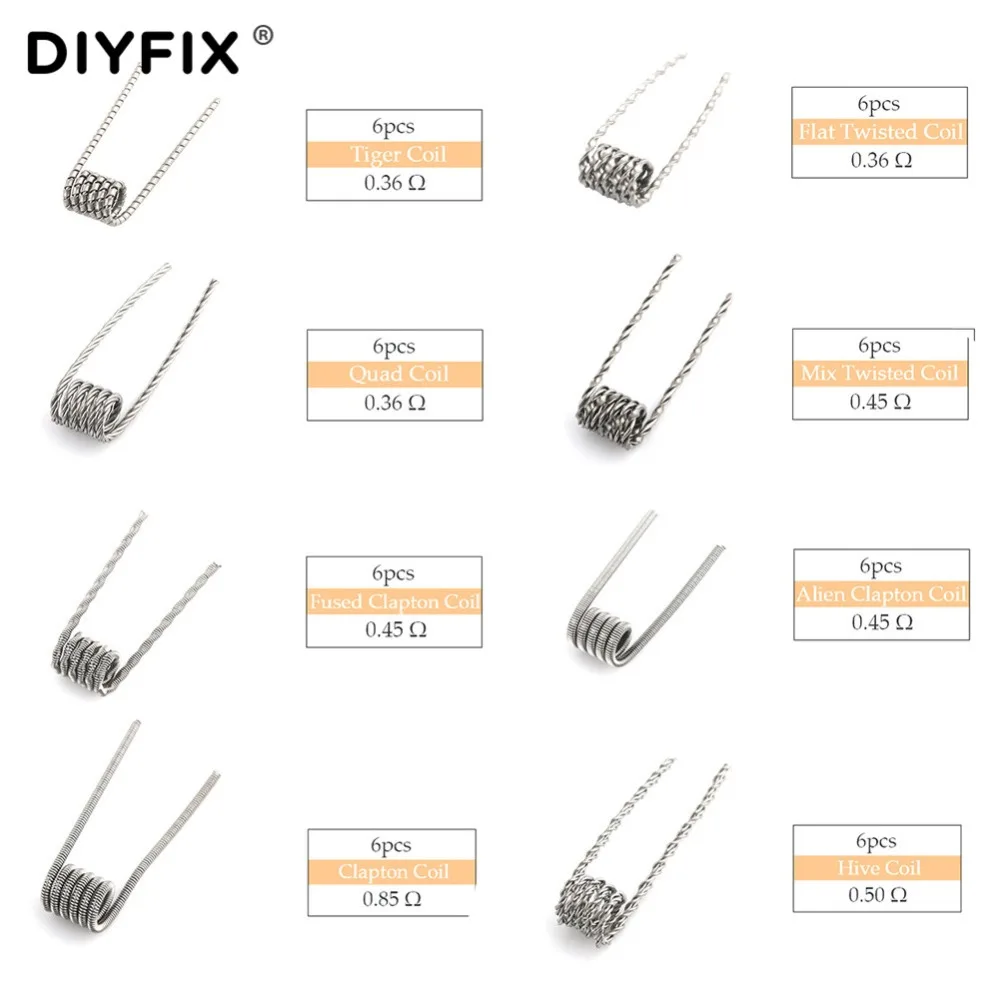 Juego de Herramientas de vapeo 3 en 1, bobinas prefabricadas, algodón orgánico, mecha, pinzas de cerámica para cigarrillo electrónico, atomizador RDA RTA RBA RDTA