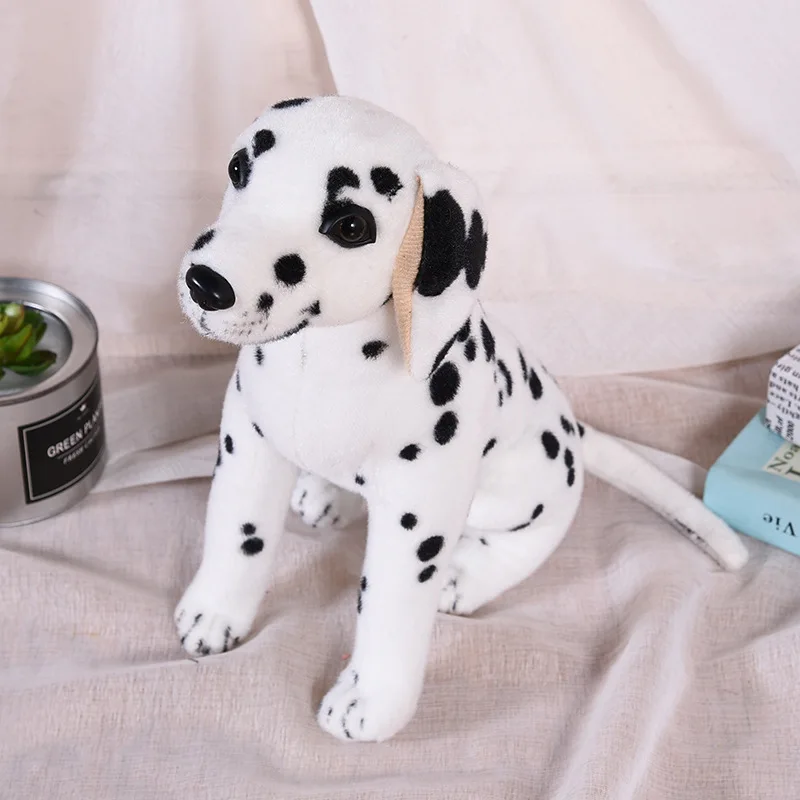 simulation squatting dalmatian dog about 35cm plush toy soft doll Christmas gift w1009