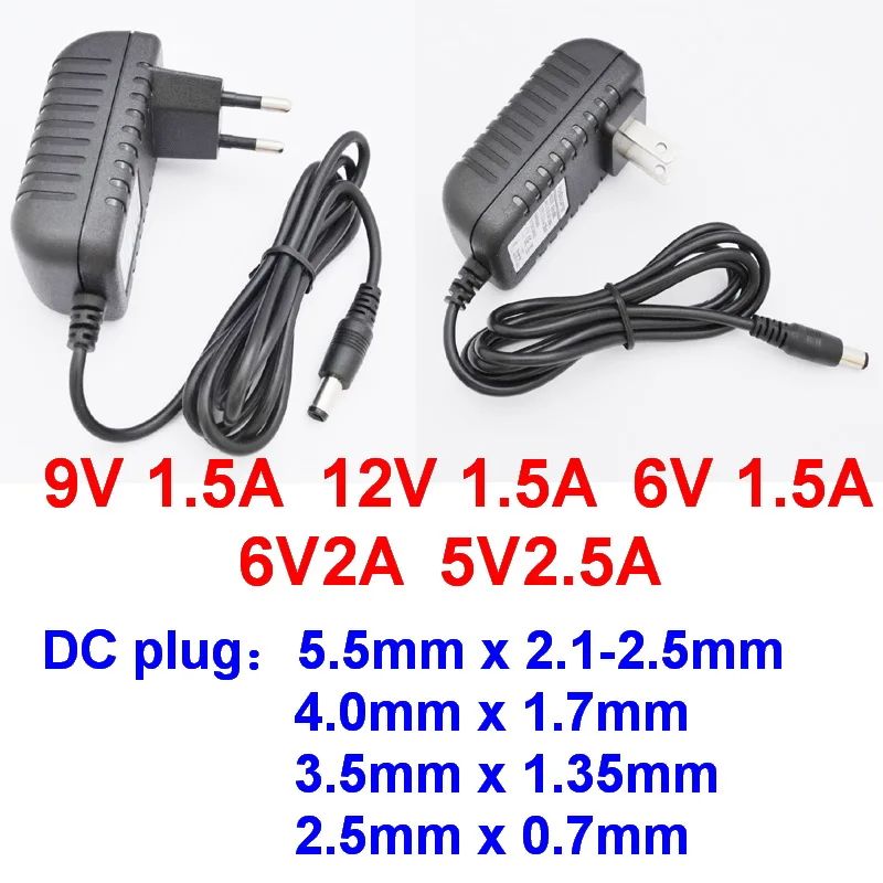 AC110-240V DC 6V 1.5A 9V1.5A 12V1.5A 6V 2A 5V2.5A LED light strip Universa adapter AC / DC Converter power supply