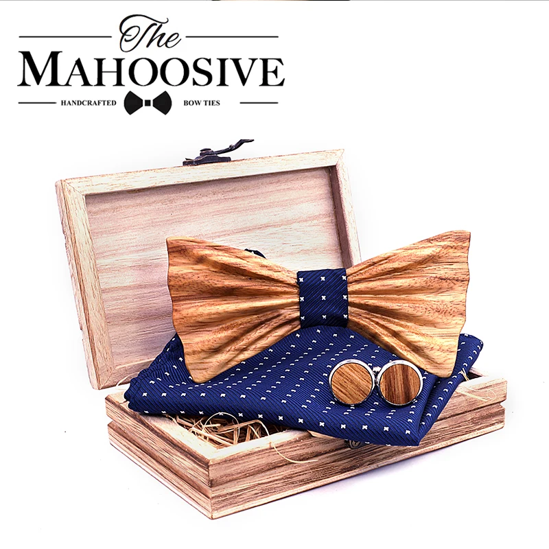 Zebra Wood Handmade 3D Wooden Bow Ties for Men Quality men's tie Wood Bowtie 3D Handmade Butterfly Wood Bow Tie Gravata gift