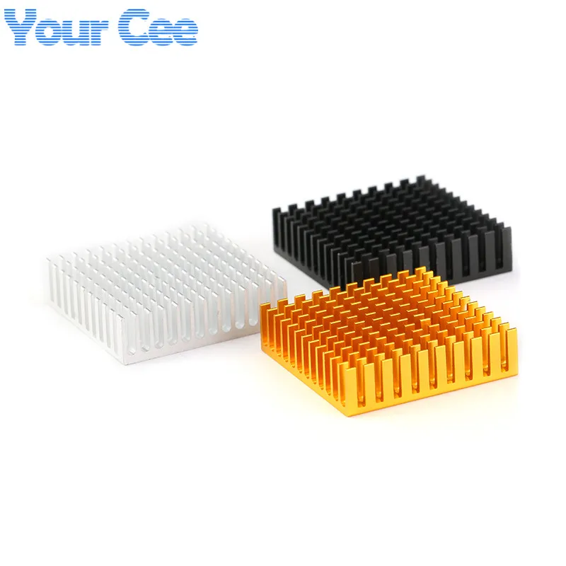 40*40*11mm Heatsink 40x40x10mm Cooler Fin Aluminum Heat Sink Radiator Cooler Black Silver Golden Heatsink