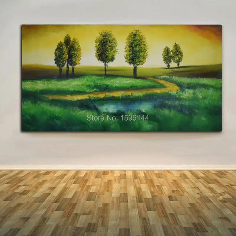 

Hand Painted wall art picture Landscape Abstract oil painting on canvas Home decoration For Living Room 60x120cm