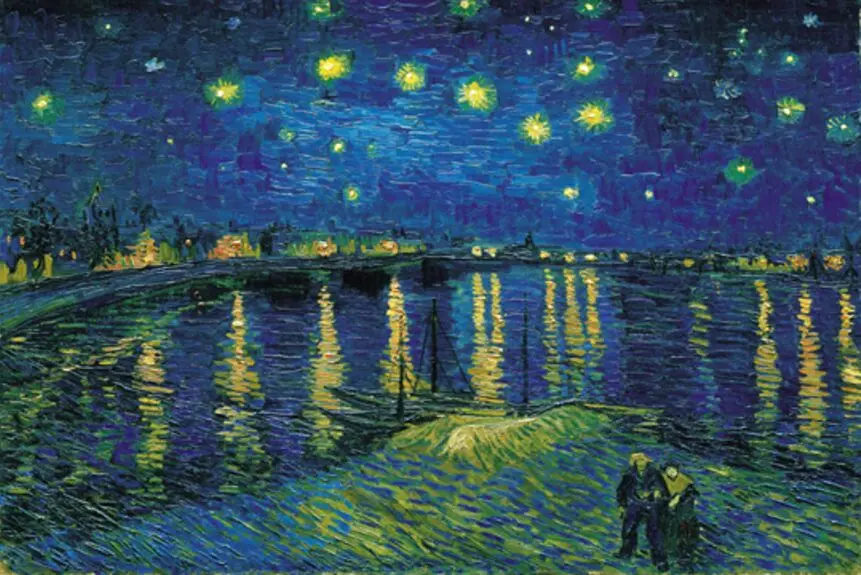 

Rhone Starry Night The wooden puzzle 1000 pieces ersion jigsaw puzzle white card adult children's educational toys