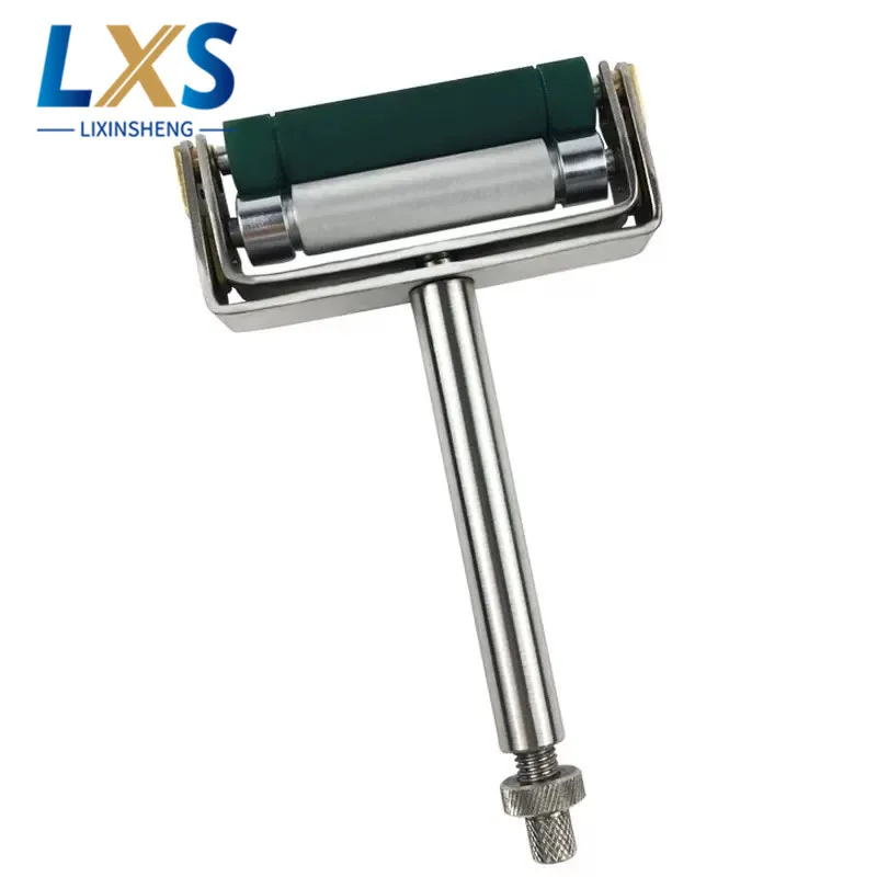 60~300 LPI Stainless Steel Flexographic Handle Ink Proofing Instrument Manual Ink Color Printing Roll Anilox Rubber Roller